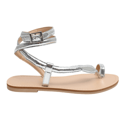 Rasteira Cora Prata - RR351prata - AMARENA SHOES