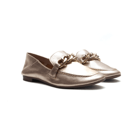 Mocassim - Olga, Ouro Ligth - 24820-A - ANALAURACALCADOS