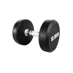 DUMBBELL REDONDO INJETADO 12,5 KG – PEGADA CROMADA... - ANILHASDEFERRO