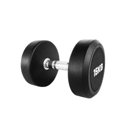 DUMBBELL REDONDO INJETADO 15 KG – PEGADA CROMADA R... - ANILHASDEFERRO