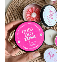 Vela Aromática Outubro Rosa 100g – Lata Preta com ... - Anom Aromas