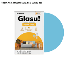 TINTA ACRÍLICA FOSCO MUDA FÁCIL CÉU CLARO 18L GLAS... - Arena Tintas