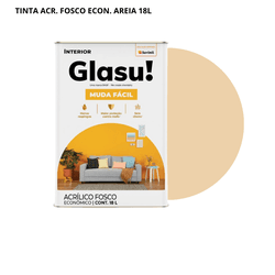 TINTA ACRÍLICA FOSCO MUDA FÁCIL AREIA 18L GLASU! - Arena Tintas