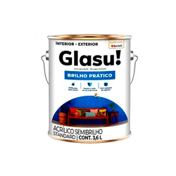 TINTA ACRÍLICA SEMI BRILHO BRANCO NEVE GLASU! 3,6 ... - Arena Tintas