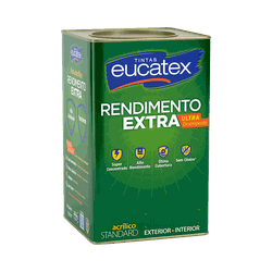 TINTA ACRÍLICA RENDIMENTO EXTRA PRETO FOSCO 18L - Arena Tintas