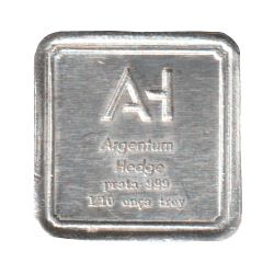 Barra de Prata 1/10 ozt Argentum Hedge Ag 999 - Argentum Hedge