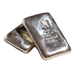 Barra de Prata Argentum Hedge 100 gr - Poured Silver Ag 999 - Argentum Hedge