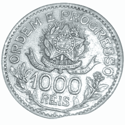 4 Moedas de Prata 900 Brazil 1000 reis (1,15 onças de prata) - Argentum Hedge