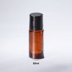 Frasco de Vidro Âmbar Roll-on Desodorante 50ml - Aroma Acessórios