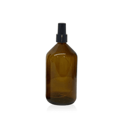Frasco De Vidro Âmbar Válvula Spray 500ml - Preta - Aroma Acessórios