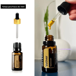 Tampa Conta-Gotas Para Frasco de 15ml Kit c/5 - Dourado - Aroma Acessórios