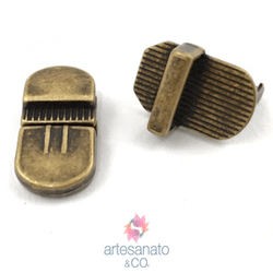 2 unidades Fecho Para Carteira - E-585 - Artesanato & CO.