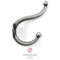 3 unidades Gancho Liso Duplo - I-9228 - Artesanato & CO.