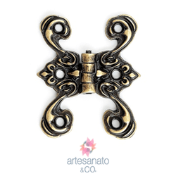 4 unidades Dobradiça Colonial P. - M-9516 - Artesanato & CO.