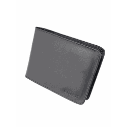 Carteira Masculina Em Couro Legitimo Preto - fox-p... - ARTEZANNI
