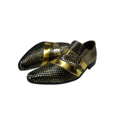 Sapato Masculino Em Couro Social Executivo Dourado... - Art Sapatos ®