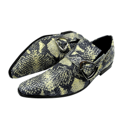 Sapato Masculino Italiano Em Couro Cobra Natural R... - Art Sapatos ®