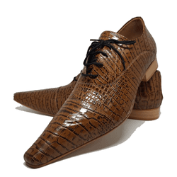 Sapato Masculino Italiano Oxford Em Couro Marrom C... - Art Sapatos ®