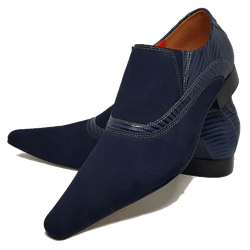 Sapato Masculino Italiano Executivo em Nobuk Azul ... - Art Sapatos ®