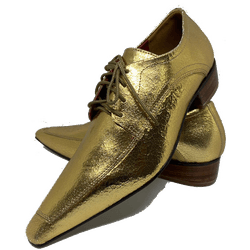 Sapato Masculino Italiano Em Couro Gold Star Ouro ... - Art Sapatos ®