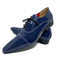 Sapato Masculino Italiano Executivo em Couro Azul ... - Art Sapatos ®