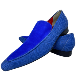 Mocassim em Couro Luxury 3D Azul Flowers Summer Re... - Art Sapatos ®