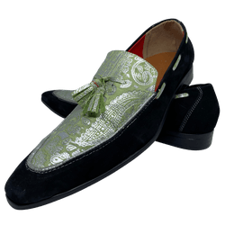 Mocassim em Couro Luxury 3D Verde Metalizado Summe... - Art Sapatos ®