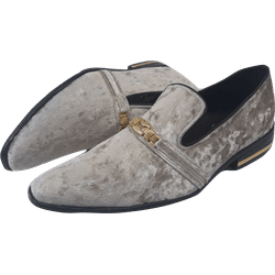 Mocassim Masculino Em Veludo Luxo Branco - Ref: 59... - Art Sapatos ®