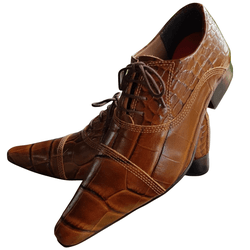 Sapato Masculino Italiano Oxford Em Couro Crokodil... - Art Sapatos ®