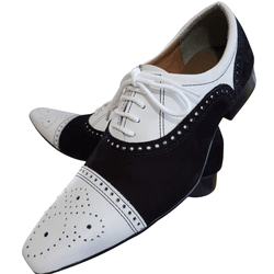 Sapato Masculino Italiano Couro Branco e Camurça P... - Art Sapatos ®