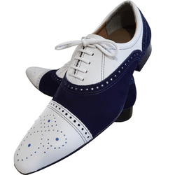 Sapato Masculino Italiano Couro Branco e Camurça A... - Art Sapatos ®