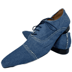 Sapato Masculino Italiano Em Jeans Azul Brenn Ref:... - Art Sapatos ®