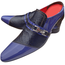 Mule Masculino Em Couro - Babuche - Blue Black - R... - Art Sapatos ®