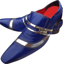 Mule Masculino Em Couro - Babuche - Golden Blue - ... - Art Sapatos ®