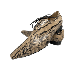 Sapato Masculino Italiano Em Couro Cobra Natural M... - Art Sapatos ®