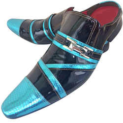 Mule Masculino Em Couro - Babuche - Blue Strips - ... - Art Sapatos ®