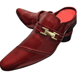 Mule Masculino Em Couro - Babuche - Red - Ref: 736... - Art Sapatos ®