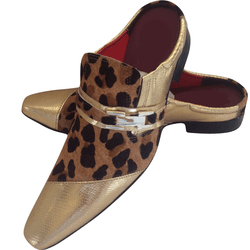 Mule Masculino Em Couro - Babuche - Golden Jaguar ... - Art Sapatos ®