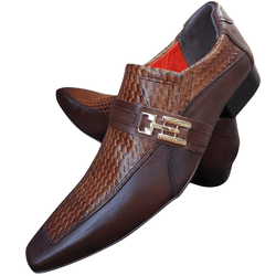 Sapato Masculino Italiano Em Couro Social Executiv... - Art Sapatos ®