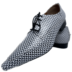 Sapato Masculino Italiano Em Couro Chess Triangle ... - Art Sapatos ®