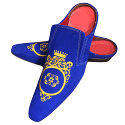 Mule Masculino Em Couro - Babuche - Imperial Blue ... - Art Sapatos ®