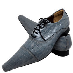 Sapato Masculino Italiano Em Couro Cyano Réptil Re... - Art Sapatos ®