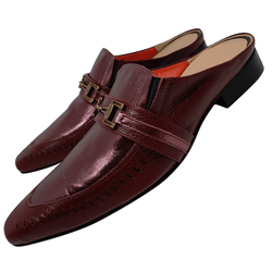 Babuche Masculino Italiano em Couro Social Executi... - Art Sapatos ®