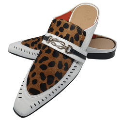 Babuche Masculino Em Couro Social Executivo Branco... - Art Sapatos ®