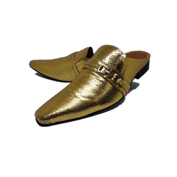 Babuche Masculino Italiano Em Couro Social Executi... - Art Sapatos ®
