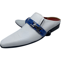 Babuche Masculino Em Couro Social Executivo Branco... - Art Sapatos ®