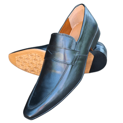 Mocassim Masculino Italiano Em Couro Preto British... - Art Sapatos ®