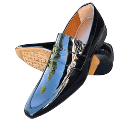 Mocassim Masculino Italiano Em Couro Preto Black L... - Art Sapatos ®