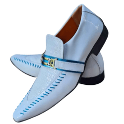 Sapato Masculino Italiano Em Couro Branco Catedral... - Art Sapatos ®