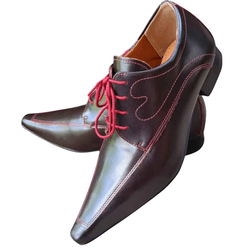 Sapato Masculino Italiano Em Couro Vermelho Bardot... - Art Sapatos ®